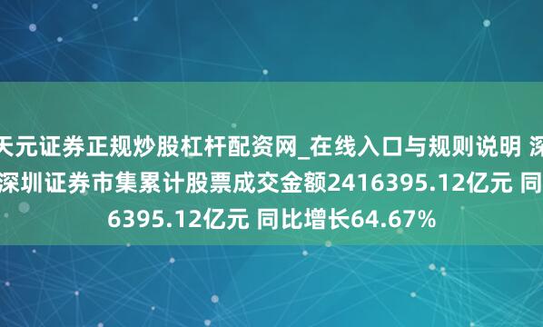 天元证券正规炒股杠杆配资网_在线入口与规则说明 深交所：2025年深圳证券市集累计股票成交金额2416395.12亿元 同比增长64.67%